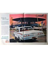 Chevrolet Jet-smooth TWO PAGE AD Airport Jet Whitewalls-Tires-1962 VTG P... - $18.92