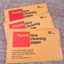 3 Packs Kodak Lens Cleaning Paper. 50 sheets each pack No Longer Made. - $20.16