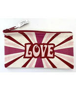Alex &amp; Ani Vintage Sixty Six Love Canvas Travel Zip Cosmetic Case Mini Bag - €7,67 EUR