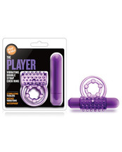 Blush Play With Me The Player Vibrating Double Strap Cockring - Purple - £15.22 GBP