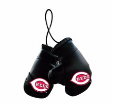 MLB Cincinnati Reds Logo 4&quot; Mini Boxing Gloves Rearview Mirror Auto Orna... - £5.53 GBP