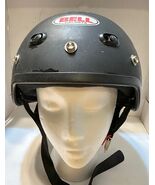 Bell  Black Motorcycle Half Helmet Shorty Size Medium. Trible Pinstriping - $49.49