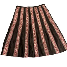 Ann taylor loft floral pleated 100% silk A-line skirt Size 4 - $19.79