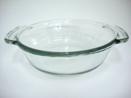 Vintage Anchor Hocking Clear Glass Casserole 1.5 Quart 1037 Lugged Handles - £7.38 GBP