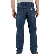 NWT Carhartt Holter Relaxed Fit Blue Denim Jeans Work Casual Men&#39;s 33Wx34L - $705.97 MXN