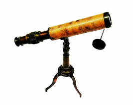 Antique Marine Navy Telescope With Tripod Stand Nautical Desk Decor Gift - £57.48 GBP