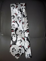 Vintage Unique Mickey Mouse Men&#39;s Tie Black &amp; White Polyester Necktie EUC - £17.30 GBP
