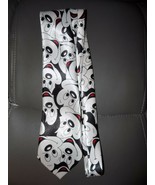Vintage Unique Mickey Mouse Men&#39;s Tie Black &amp; White Polyester Necktie EUC - £17.30 GBP