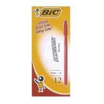 BiC Economy Medium Ballpoint Pen (12/box) - Red - £25.15 GBP