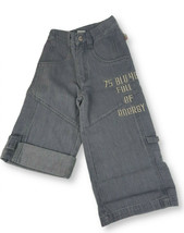 Blu Jeans Boys Gray 3 Jeans Denim Shorts Roll Up Skater Adjustable Waist... - £15.13 GBP