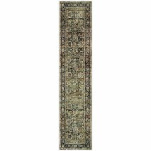 12 Runner Green Power Loom Runner Rug - $436.69 CAD