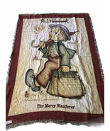 Vintage Hummel Tapestry Throw Blanket The Merry Wanderer Figure NEW  54x72&quot; - $93.14