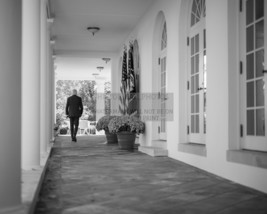 President Joe Biden Walking Down White House Balcony Somber 8X10 B&amp;W Photo - $11.32