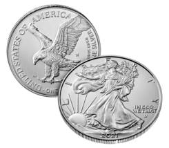 2021-W American Eagle 2021 One Ounce Silver Uncirculated Coin 21EGN - $90.00