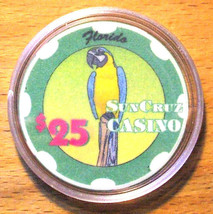 (1) $25. Sun Cruz Casino Chip - Florida - 1994 - $8.95