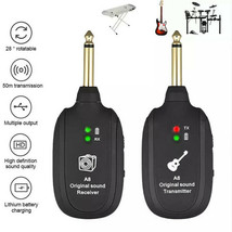 A8 Uhf Electric Guitar Wireless System Transmitter Receiver Set 4 Channe... - £23.92 GBP