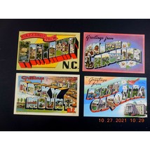 Postcard Lot Four Greetings From Rocky Mount Montreat And North Carolina - £7.08 GBP