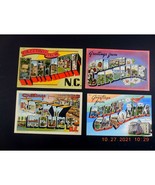 Postcard Lot Four Greetings From Rocky Mount Montreat And North Carolina - £7.08 GBP