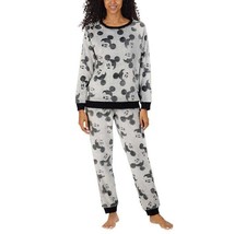 Disney  Fleece PJ Set Mickey Grey  2pc Jogger Lounge Set Women&#39;s Sz L-XL... - $417.65 MXN