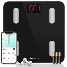 Black, 11X11-Inch Etekcity Scales For Body Weight, Bathroom Digital Weight Scale - £27.50 GBP