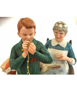 LG NORMAN ROCKWELL AUTHENTIC MUSEUM FIGURINE BOY &quot;HELPING MOTHER&quot; 4x5x6&quot;... - $59.39