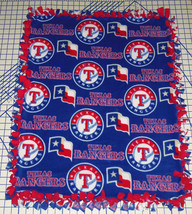Texas Rangers Baby Blanket Fleece Pet Lap Blue Red 30&quot;x 24&quot; MLB Baseball - £33.79 GBP