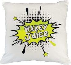 Wakey Juice Fresh Morning Brew Pillow Cover For Young Ladies, Workers, B... - £19.75 GBP+
