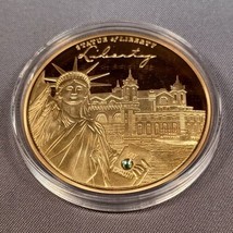 2014 American Mint Statue of Liberty Commemorative Proof Coin Layered in... - £14.92 GBP