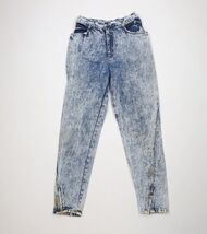Vintage 70s Streetwear Womens 13 Distressed Acid Wash Zip Cuff Denim Jea... - $541.73 MXN