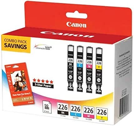Canon Cli226 Color Pack With Photo Paper 50 Sheets Compatible To, And Mx892. - $55.92