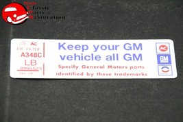 79 Camaro Chevy Truck 350-4V AT Keep Your GM All GM Air Cleaner Decal - $1,009.67