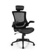 High-Back Executive Chair with Adjustable Lumbar Support and Headrest-Bl... - $3,517.07 MXN