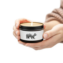 &quot;Aromatic Getaway: Custom Tin Candles with Hand-Poured Coconut Soy Wax in Evergr - £11.40 GBP+