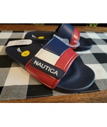 Nautica Bower Athletic Adjustable Slides Sandals Mens Size 9 Navy White ... - £23.51 GBP