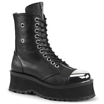 DEMONIA Men&#39;s 2&quot; Platform Lace-Up Ankle Boot Back Zipper Shoes GRAVEDIGG... - £90.07 GBP