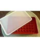 Vintage TUPPERWARE 1292-1 W/Lid Red - Deli Meat Keeper-Marinade-Bacon-Ho... - $11.88