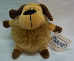 Ganz Puffimals Fluffy Round Brown Puppy Dog 5&quot; Plush Stuffed Animal Toy - £11.87 GBP
