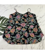 Dentell Womens Vintage 90s Silp Nightgown Size 14 Black Green Floral Satin - $441.75 MXN