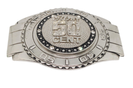 G Unit 50 Cent Safe Dial Design Silver 4.5” W X 3.5” H Metal Belt Buckle - £9.60 GBP