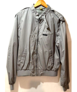 Vintage Members Only Iconic Racer Jacket Men&#39;s 44 L Gray Nylon Lined Dry... - €28,13 EUR