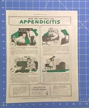 Vtg Print Ad Metropolitan Life Insurance NY Appendicitis Dos Don&#39;ts 13.5... - £11.50 GBP