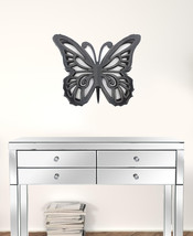 18.5&quot; X 23.25&quot; X 4.25&quot; Black Rustic Butterfly Wooden  Wall Decor - £136.57 GBP