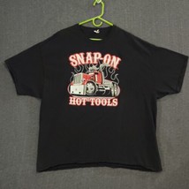 Snap-On Hot Tools T-shirt Mens Size 3XL Black Red Semi Truck Flames Y2K ... - $15.44