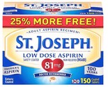 St. Joseph Low Dose Aspirin, 81 mg, 150 Enteric Coated Tablets - £6.25 GBP