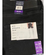 Lucky Brand Men&#39;s 412 Athletic Slim Black 36 x 32 Two Way Stretch - $659.61 MXN