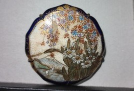 Antique Hand Painted Porcelain Meiji Period Satsuma Japanese Pin Free Shipping - £55.12 GBP