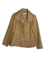 SIMONTON Says Size XS Beige Textured Jacket Long Sleeve Button Front - £13.26 GBP