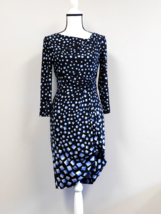 White House Black Market Women&#39;s Dress Black with blue/white blocks Size... - £34.05 GBP