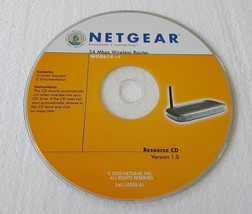 Vintage Netgear 54MBps Wireless Router WGR614 v4 Resource CD 2003 - £4.63 GBP