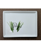 Crate &amp; Barrel Oliver Appetizer Plate, Chives/Hiding, 5&#39;&#39;x6.5&#39;&#39;, 2012 - $18.80